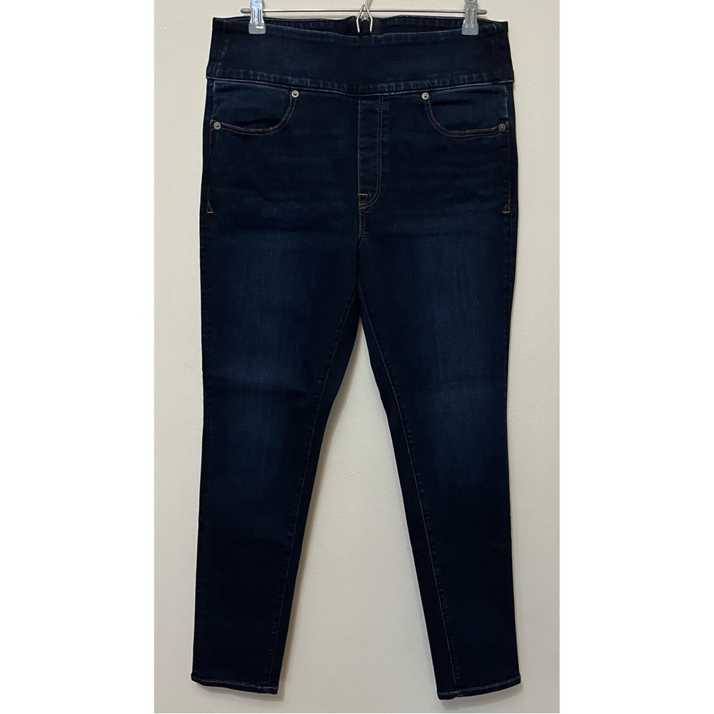 Spanx • 31 • Zip Up Back Dark Wash Skinny Jeans
